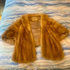 Vintage mink fur shawl
